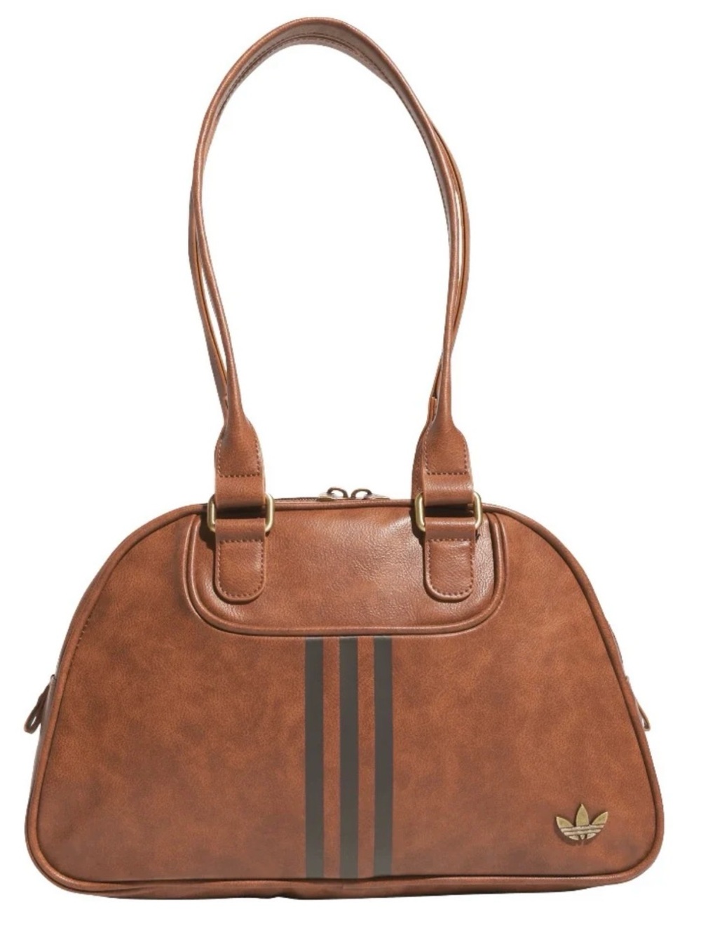 adidas Airliner Brown Shoulder Bag with Triple Stripe